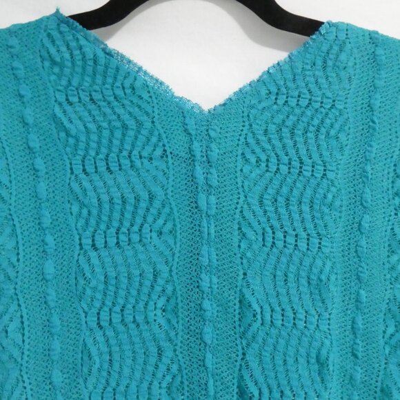 RABBIT RABBIT RABBIT DESIGNS | size 12 | Lined Short Sleeve Turquoise Dress - Picture 11 of 16